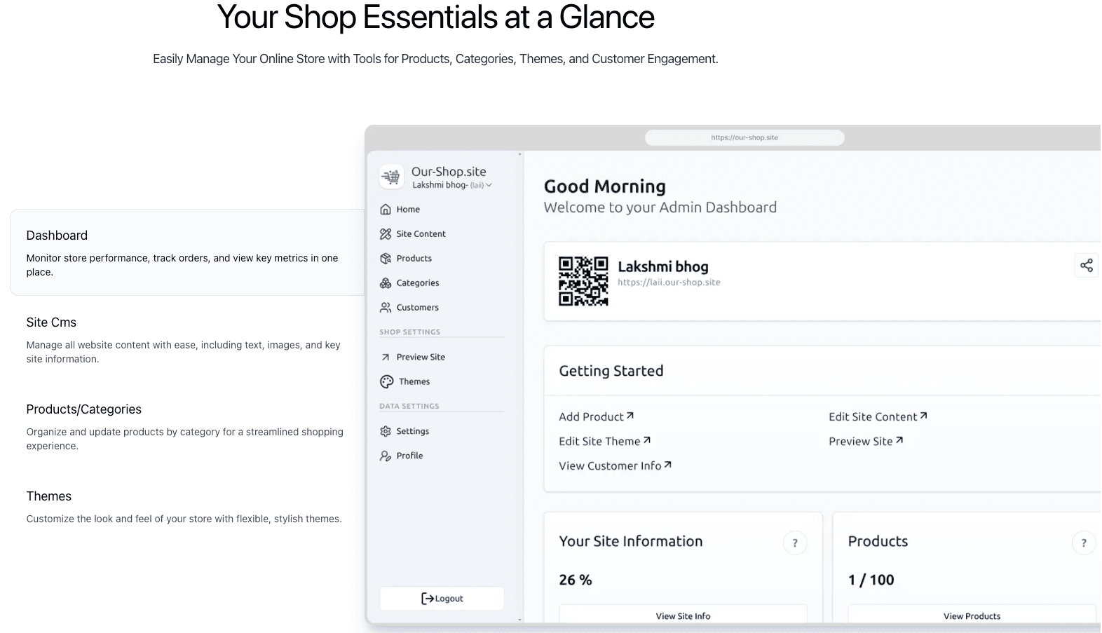 Mobile shopping app with product browsing, wishlist and one-step secure checkout